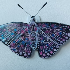 Ceramic galaxy dotted butterfly wall decor