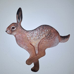 Ceramic brown hare wall decor