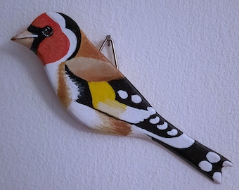 Ceramic goldfinch wall decor