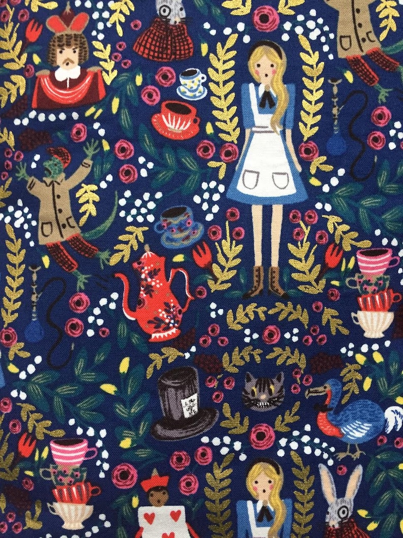 Collection Small Purse Coin Purse Free UK P/&P Rifle Paper Co. Navy Alice in Wonderland