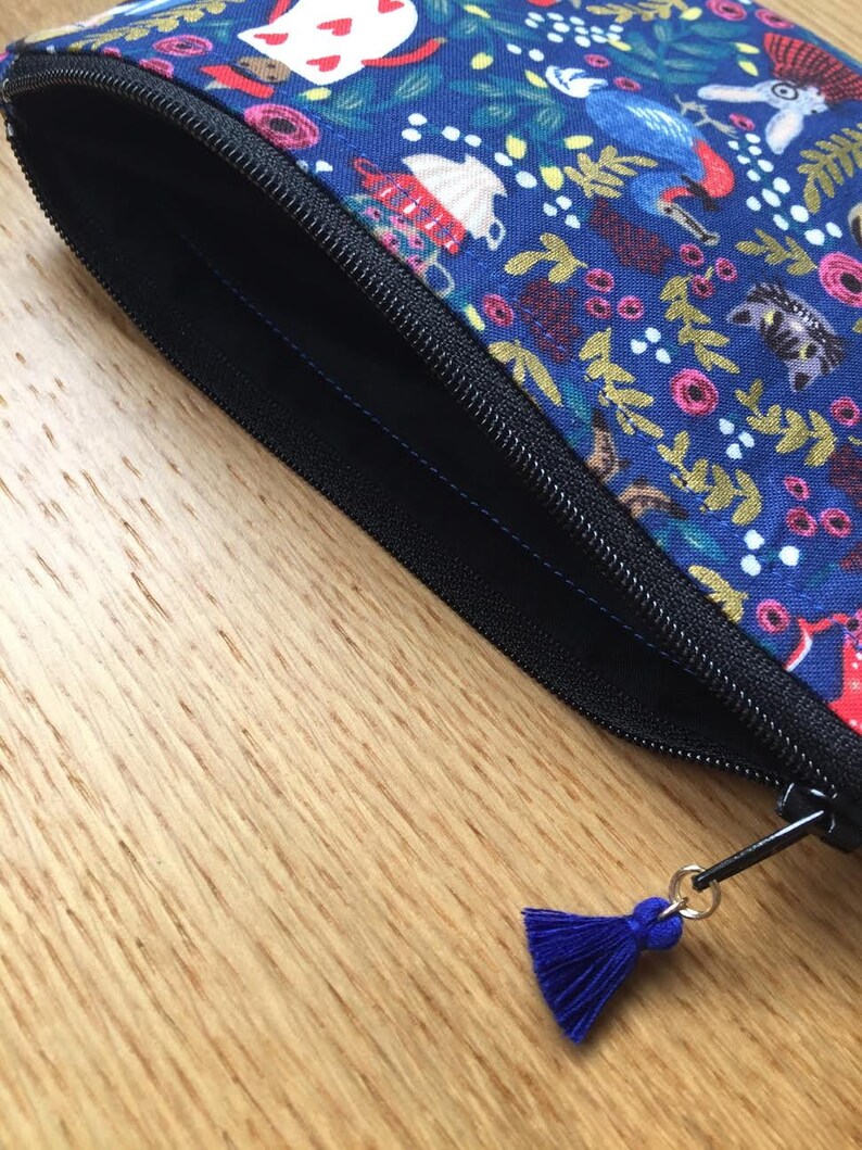 Collection Small Purse Coin Purse Free UK P/&P Rifle Paper Co. Navy Alice in Wonderland