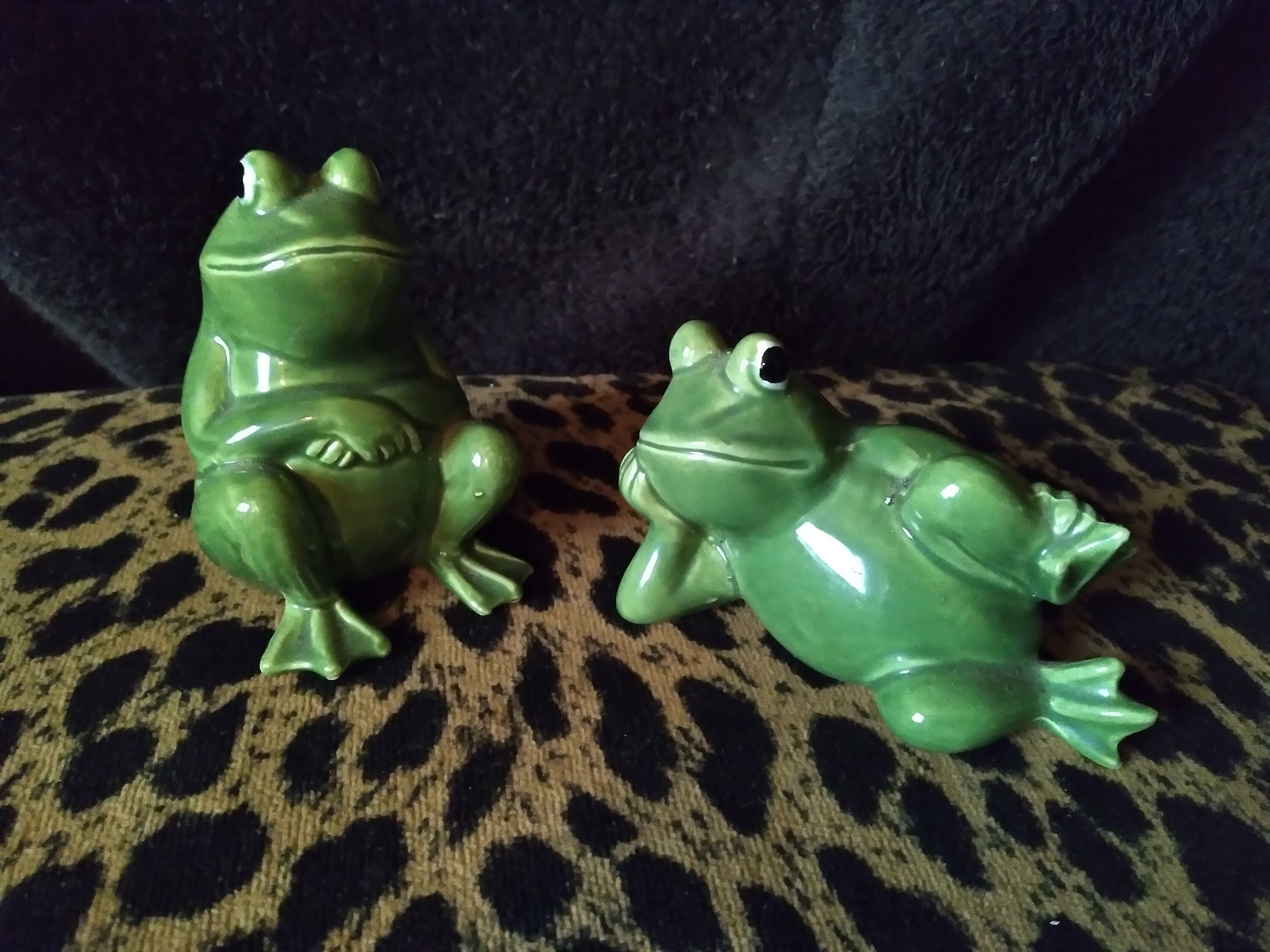 Vintage Salt and Pepper Shakers Frogs Sicilia Flowers Etsy