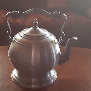 Pewtertone Ice Bucket Tea Pot Olde Tankard Ware Seymour Mann Imports 11.5”Barware Vintage Barware Pewter Ice Bucket Made in Italy
