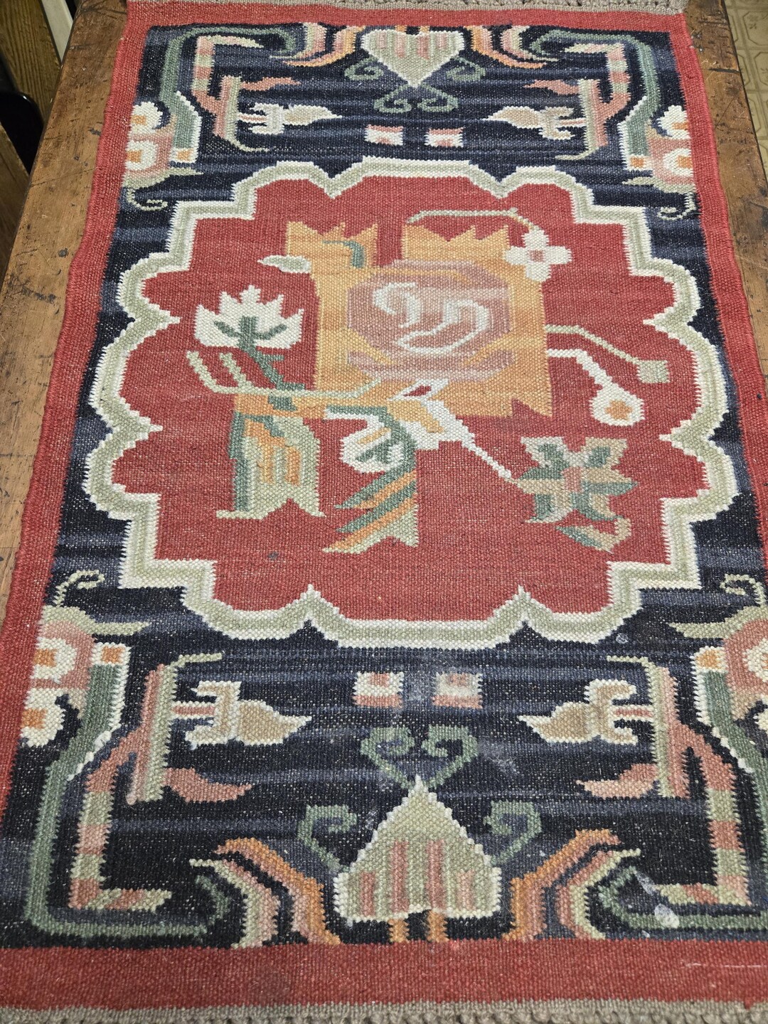 Primitive Country Throw Rugs Wonderful Vintage 100% Wool Turkish Rug Primitive Design Country ...