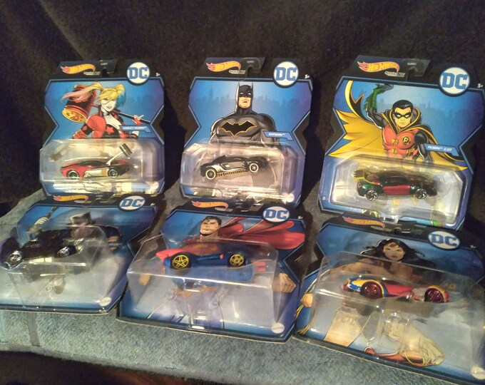 Hot Wheels DC Comics Character Cars: Set of 6 - Etsy