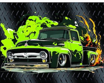 F-100 Classic Truck Wall Decal - Fire up some old-school truck power!!
