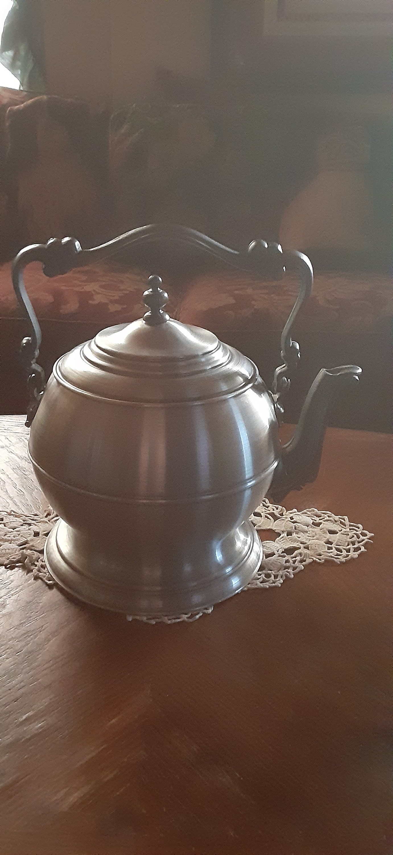 Pewtertone Olde Tankardware 西洋兜型アイスバケット 1960s Seymour Mann Pewtertone Olde Tankardware Owl Ice