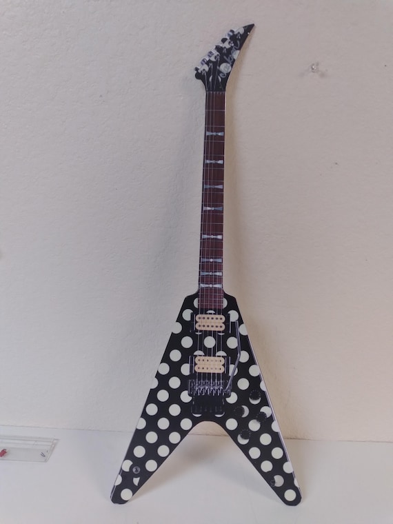 Randy Rhoads Polka Dot V Guitar Wall Hanging Sign - 20