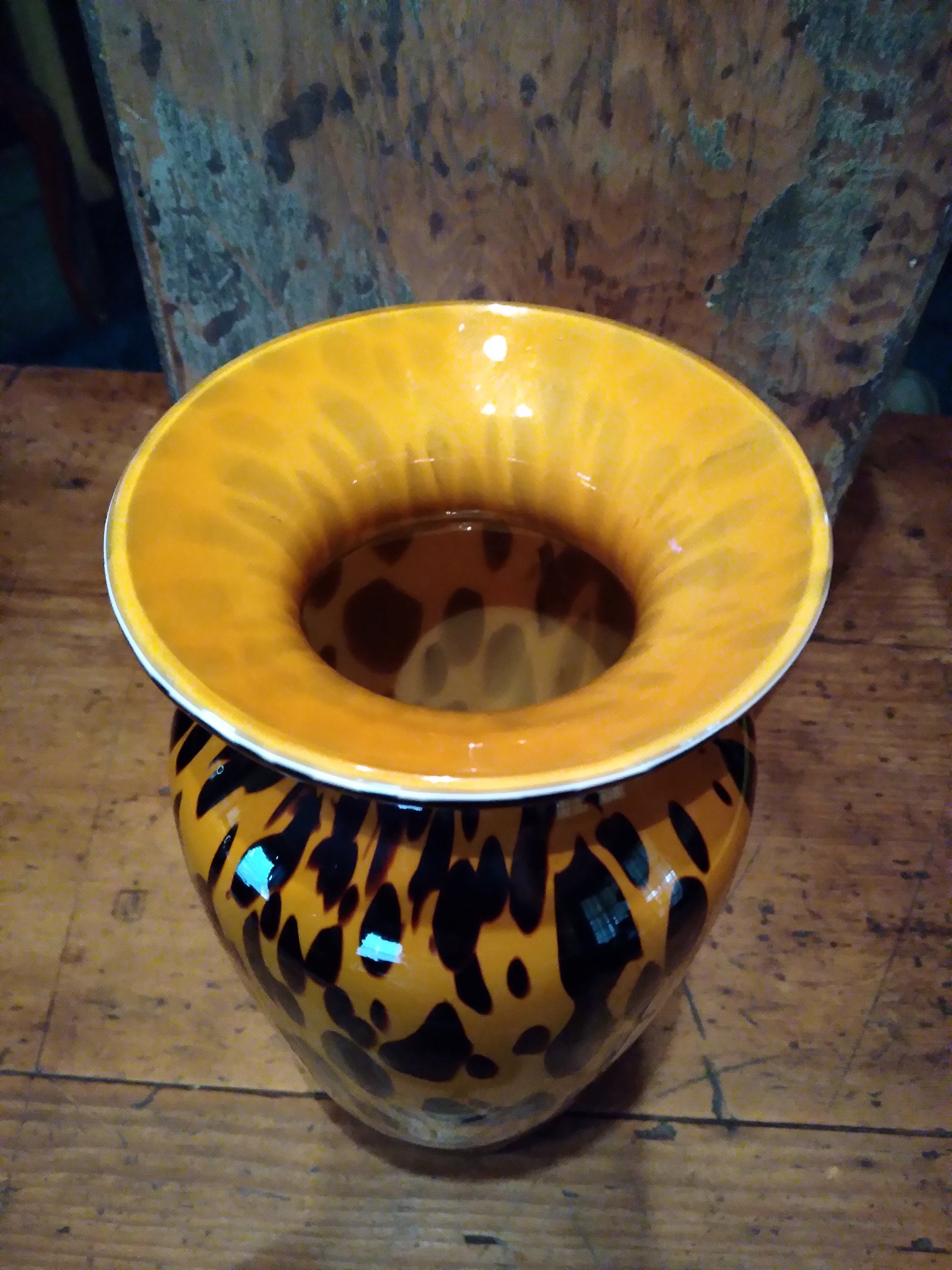 Cheetah Print Flower Vase 11 Tall 5.5 Wide Etsy