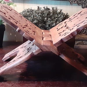 Support de livre en bois sculpté vintage Support de livre de table Support de livre Support de livre en bois sculpté