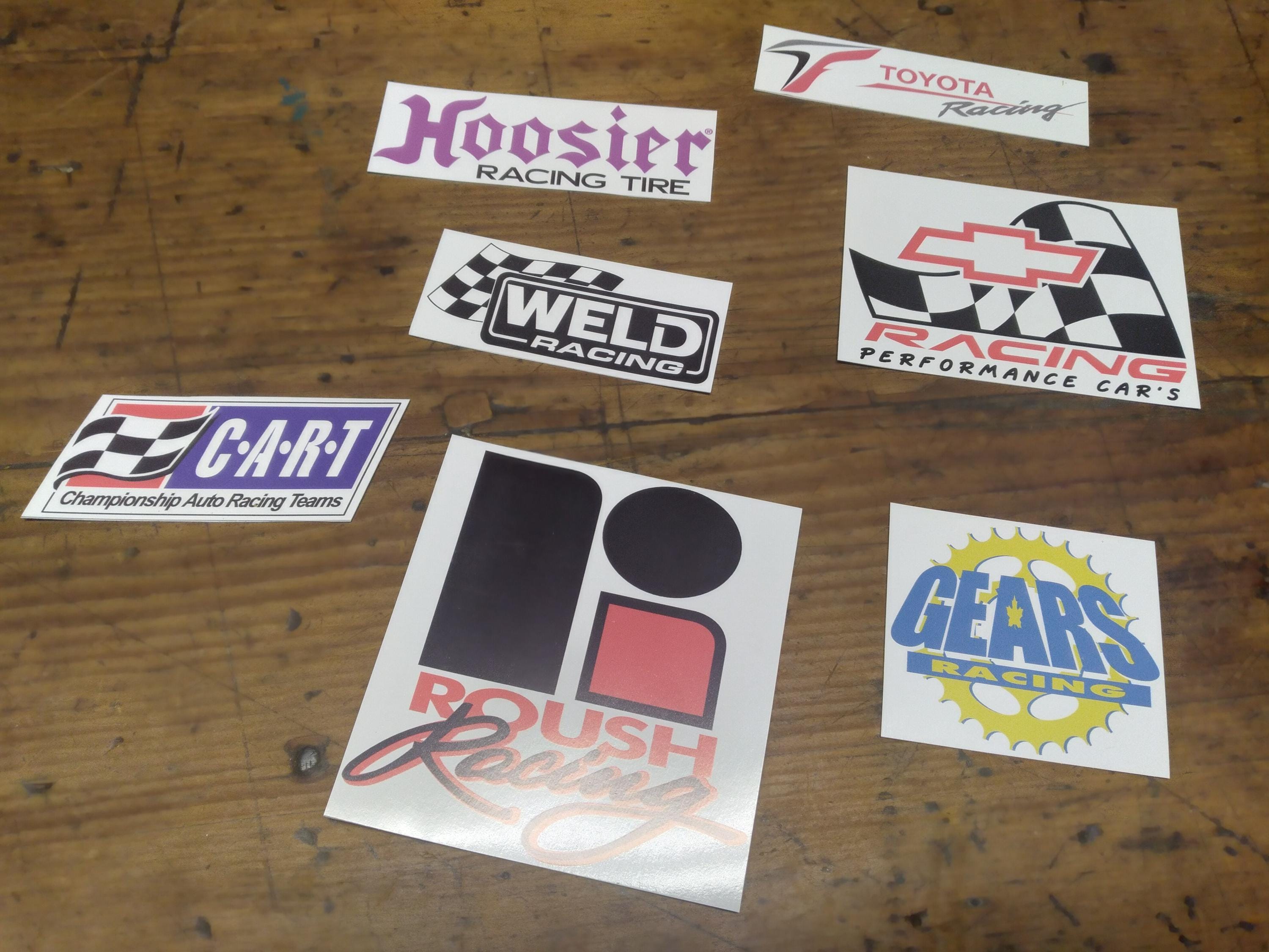 12 Vintage Racing Decals Collection – Hoosier, Goodyear, Weld, Roush ...