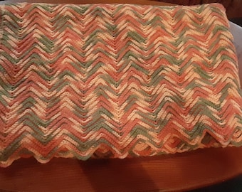 Vintage Hand Crocheted Bed Coverlet, Throw, Spread