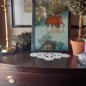 Wonderful Antique Chinese Painting Reverse Painting on Glass Horse Paintings Wall Art Chinese Art Reverse Painting on Glass
