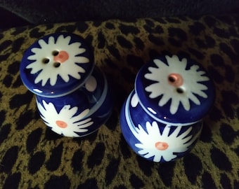 Vintage salt- och pepparkar - Sicilia - Blommor - Heminredning Borddekoration