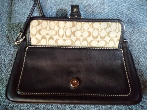 Coach Black Signature Snap Buckle Wristlet - image 2