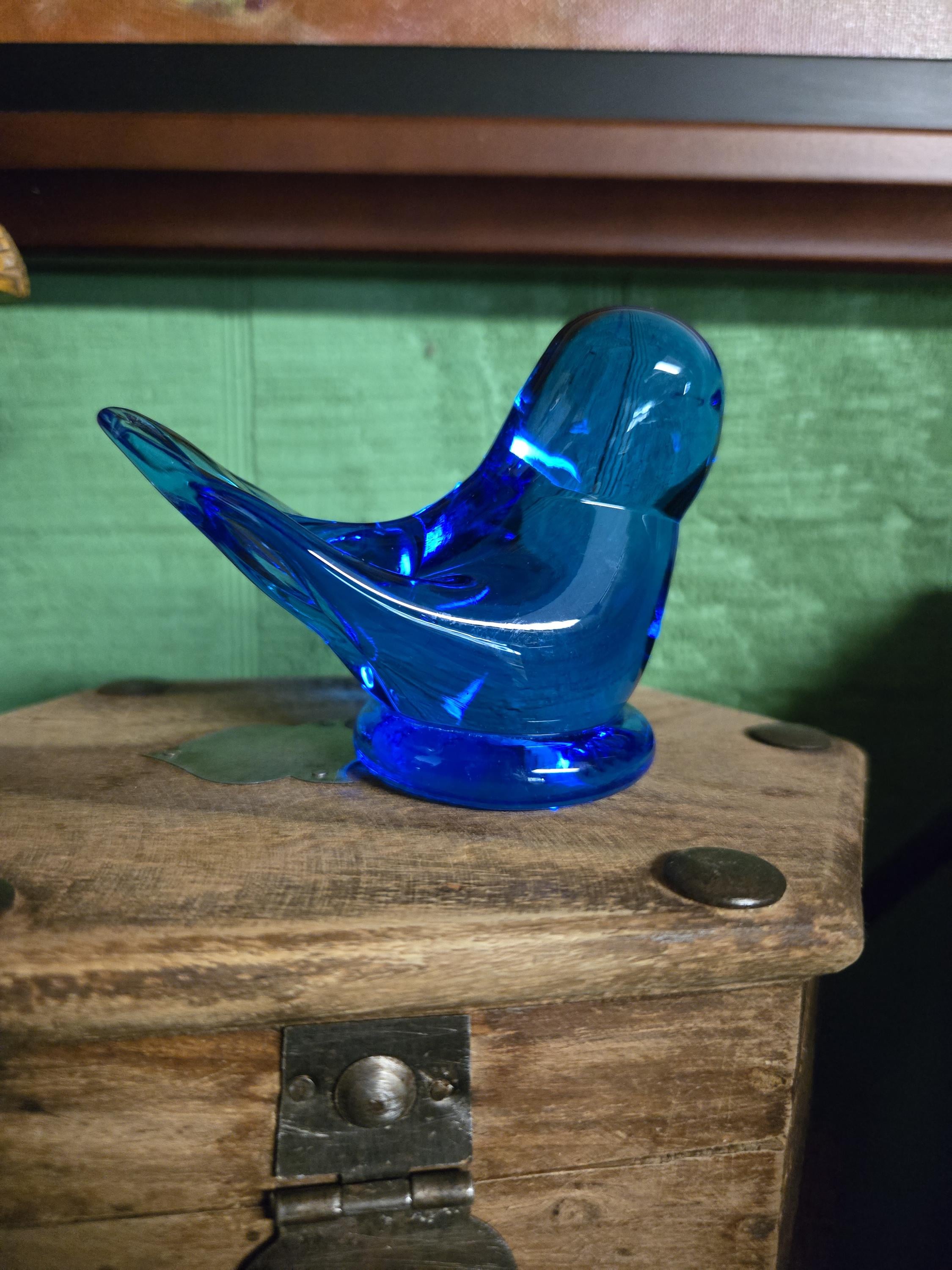 Vintage Bluebird of Happiness Glass - Etsy
