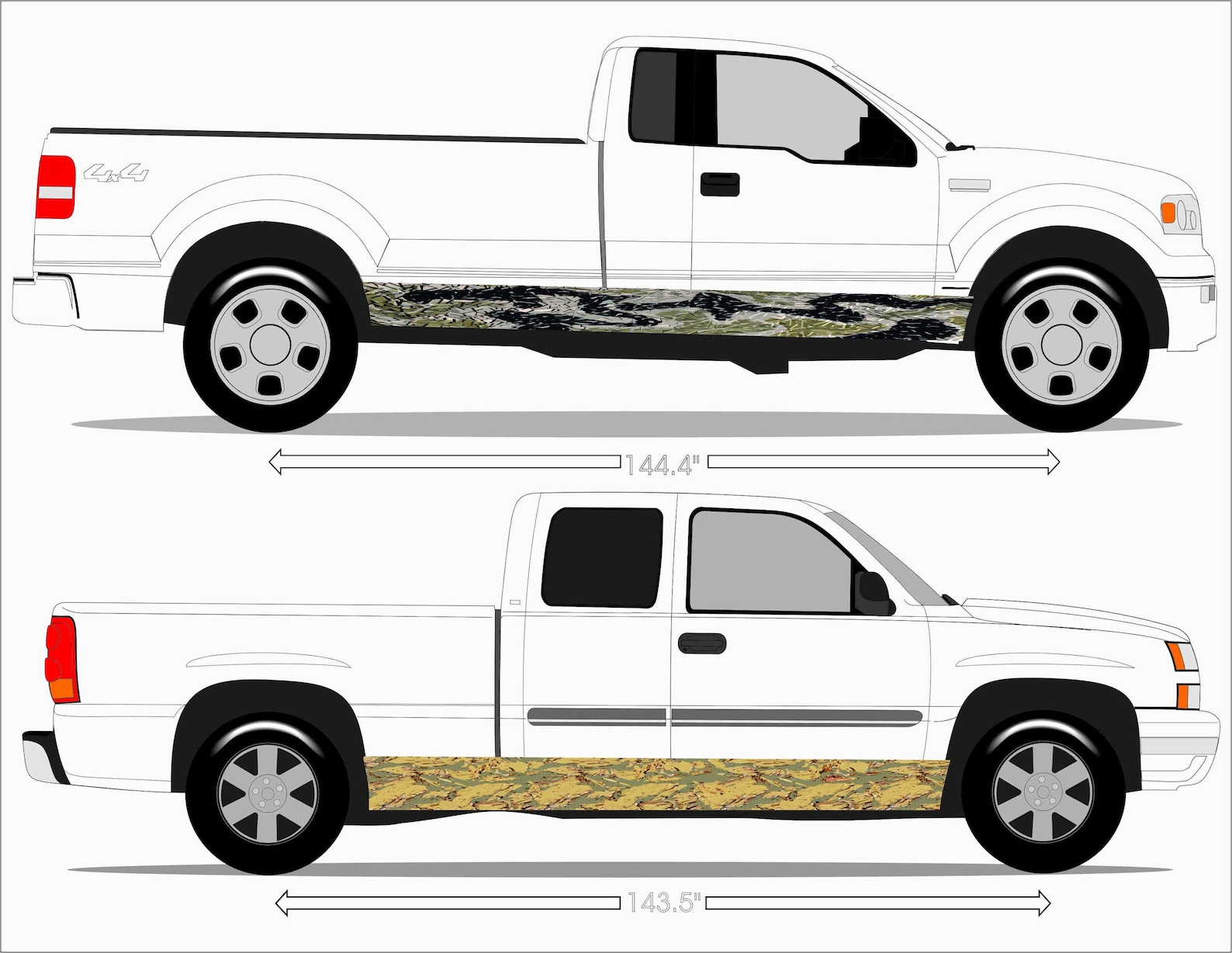 Red Rst Rocker Graphic Rocker Panel Graphic Decal Kit Truck - SUV - Camouflage - Custom ...