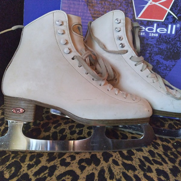 White Vintage Ice Skates Etsy