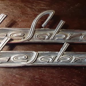 1963 Buick LaSabre Emblems Left and Right Quarter Panel Part 4879701 1 & 2 Car Badges Vehicle Emblems Vintage Car Parts Car Emblems Man cave