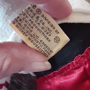 Vintage Applåder Musse och Mimmi Pigg Plyschdockor - 1986 Examensset med 6 bild 9