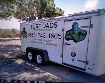 Custom Trailer Vinyl Lettering - Business Graphics- Advertising - Company Logos