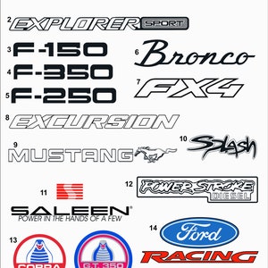 Graphismes du logo du véhicule Ford