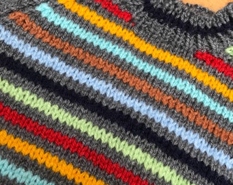 Multicolored stripe jumper