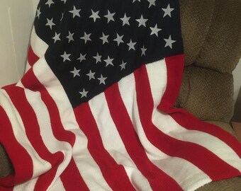 Flag pattern circular knitting machine pattern blanket flag