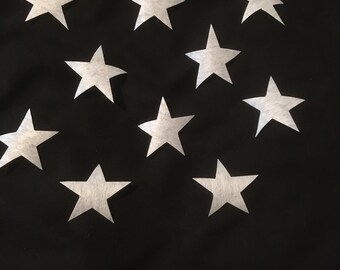 Five pointed star 2”, iron on stabilizer for flag projects