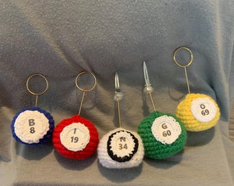 Bingo ball card holder