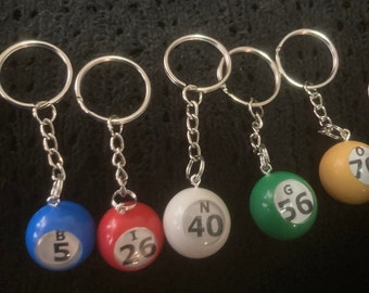 Bingo ball keychain