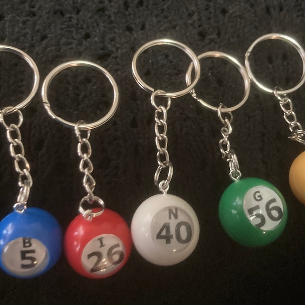 Bingo ball keychain