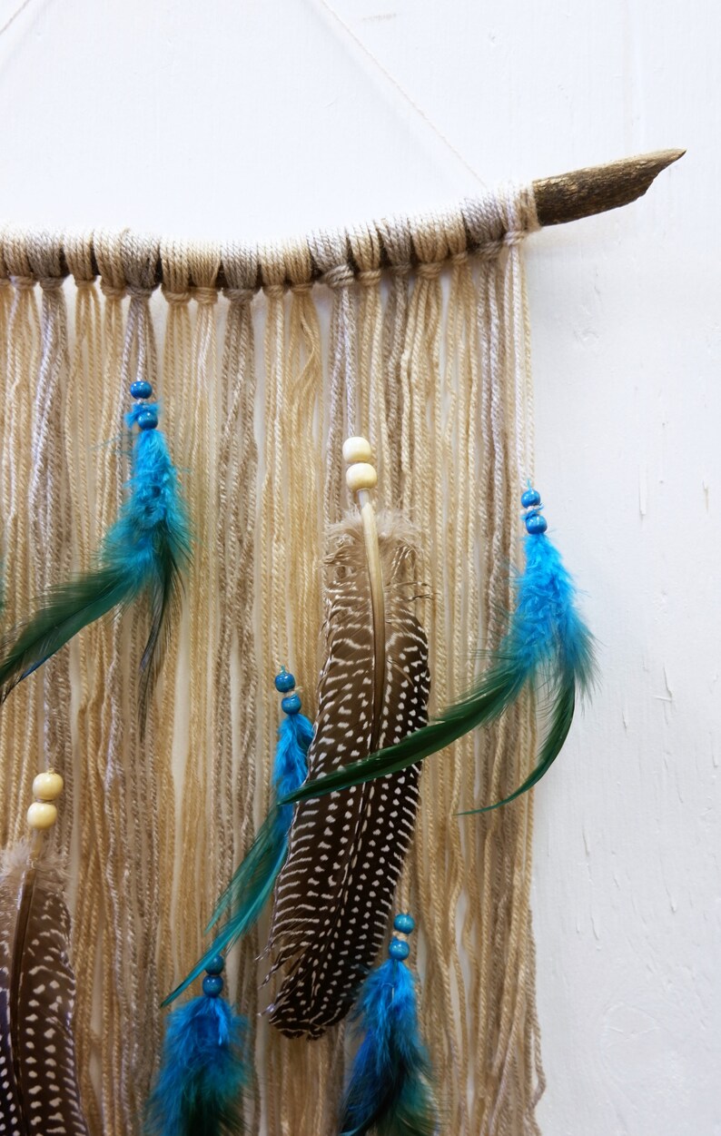 Boho Wall Hanging Beige Green Boho Chic Decor Bohemian Etsy boho-wall-hanging-beige-green-boho-chic-decor-bohemian-etsy