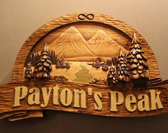 RUSTIC CABIN SIGNS | hand carved signs | hand made signs | carved wooden signs | family name signs | personalized signs | mountain home sign
