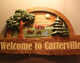FAMILY NAME SIGNS | rustic wood signs | hand carved signs | carved wooden signs | cabin signs | cottage signs | wildlife signs | house signs