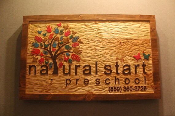 CUSTOM SCHOOL SIGN | business sign | company sign | store sign | custom wood sign | hand carved signs | hand made signs | personalized signs