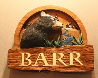 WOOD CABIN SIGNS | carved wooden signs | hand made sign | hand carved signs | custom sign | vacation home sign | cottage signs | rustic sign