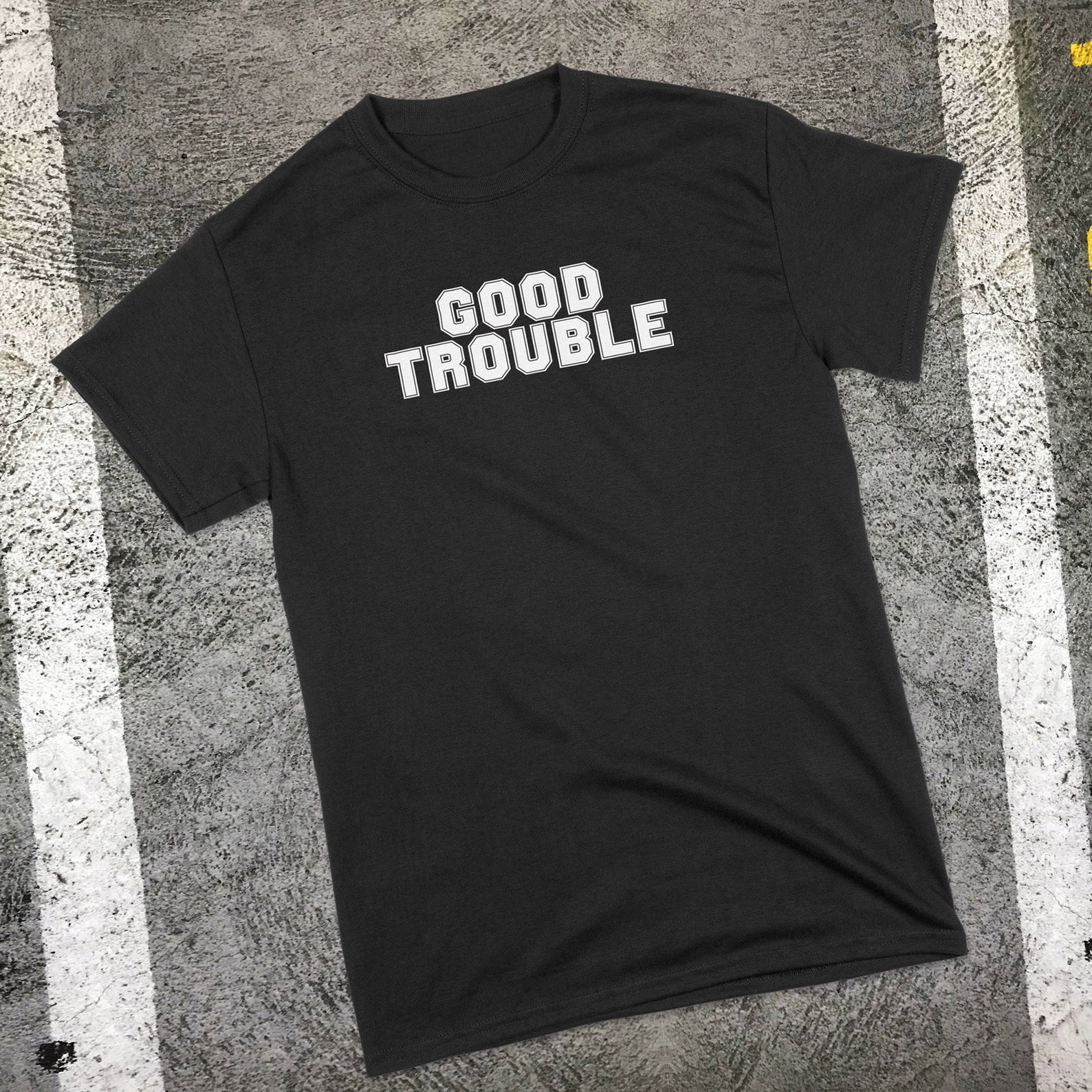 Good Trouble TShirt Crew Neck Graphic Tee FREE SHIPPING Etsy Italia