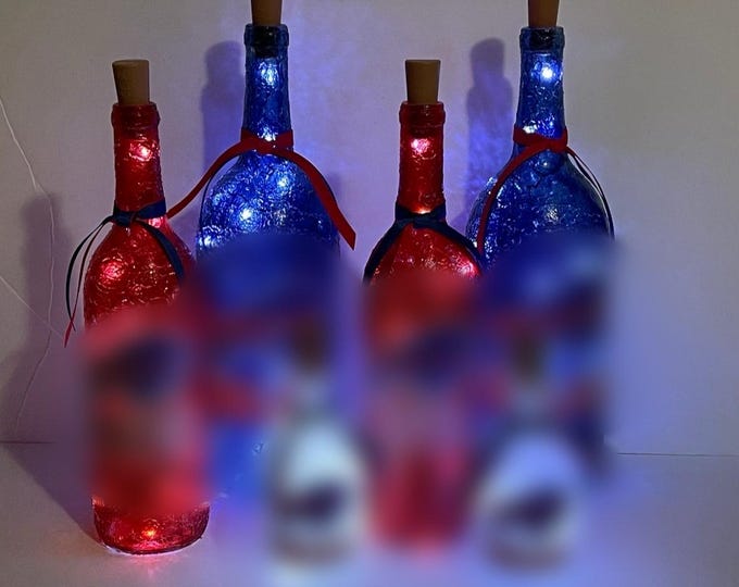 Buffalo Bills AUTHENTIC DECAL Lighted Bottles | View ALL PiCS- Ships in 1 Day | Light - up | Buffalo Bills Light Up - Bills Gifts | Mafia
