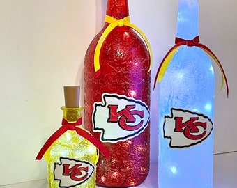 Kansas City Chiefs lighted Bottles Kansas City Chiefs Lighted Wine Bottles. Kansas City Chiefs Light Up Bottle. KC Chiefs super bowl. Chiefs