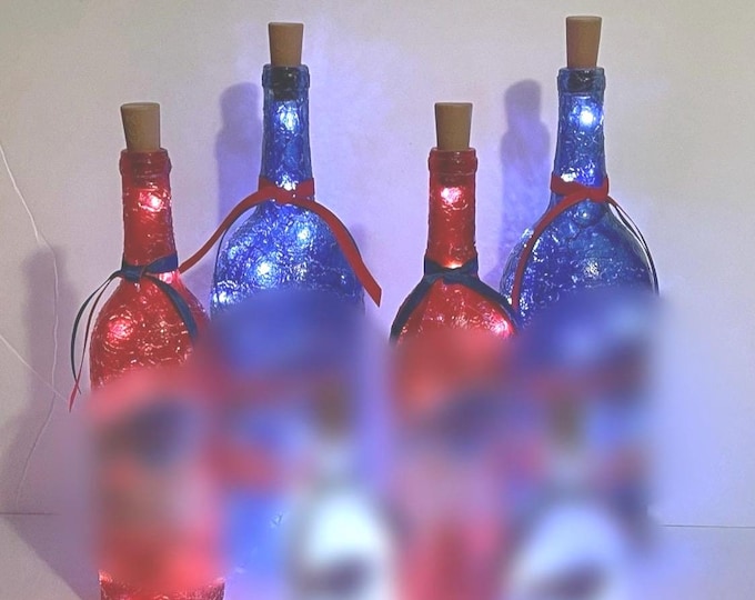 Buffalo Bills AUTHENTIC DECAL Lighted Bottles | View ALL PiCS- Ships in 1 Day | Light - up | Buffalo Bills Light Up - Bills Gifts | Mafia