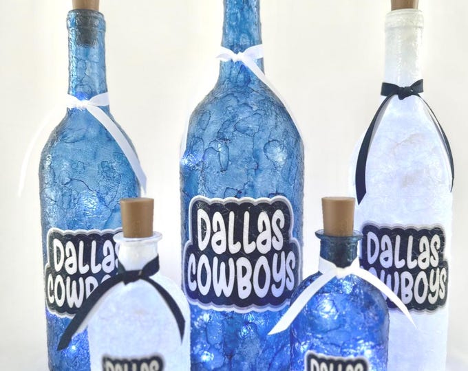 Dallas Cowboy Gift Light-up Bottles | Cowboys Fan Lamp Decorative Lamp