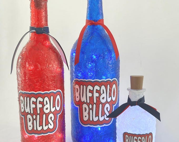 Buffalo Bills Lightup Bottles | Bills Fan Gift Lamps