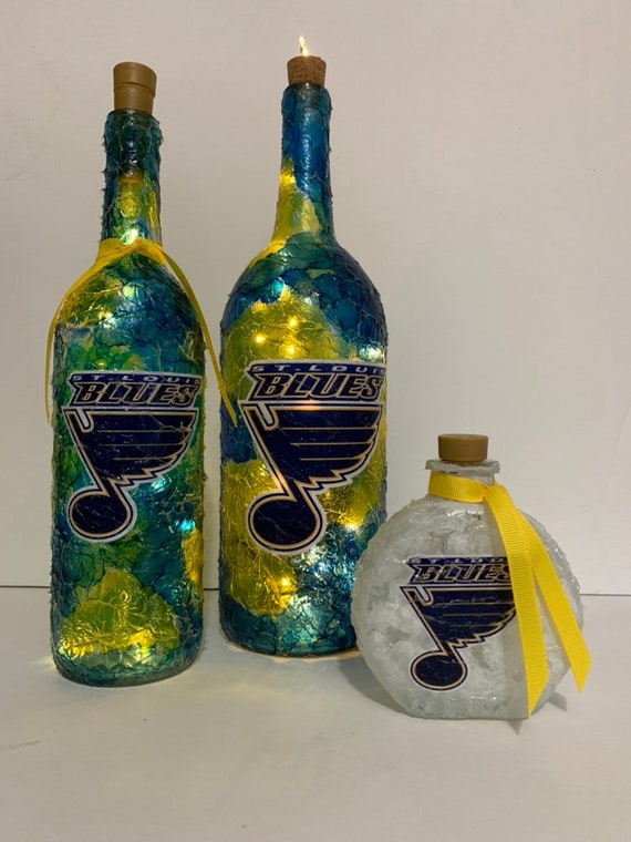 St Louis Blues Lighted Bottles St Louis Blues Lights Etsy