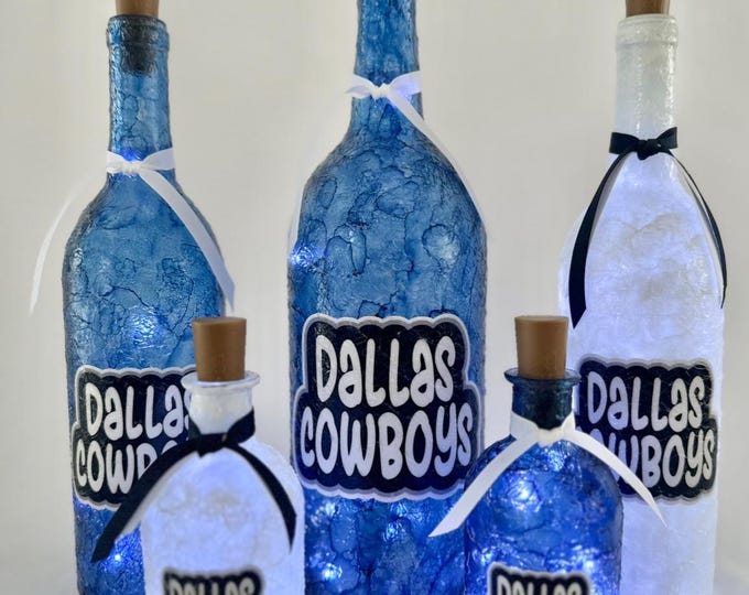 Dallas Cowboy Gift Light-up Bottles | Cowboys Fan Lamp Decorative Lamp