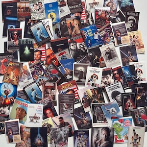 80's Movie Poster Stickers: Pop-Culture Retro Film Mini Decals