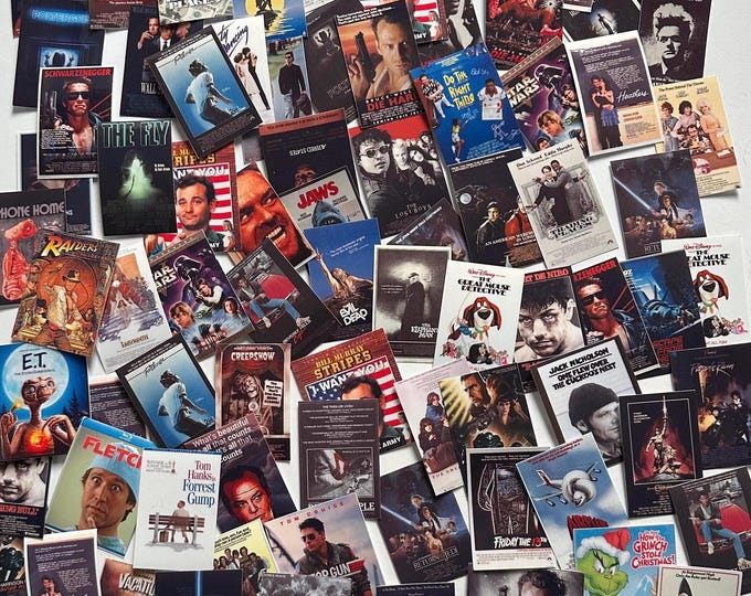 80’s Movie Theme Stickers | 1980’s Random Theater Poster Sets | Popular Eighties Party Decor | Mini Decal Film Poster Replicas of 80s Movies