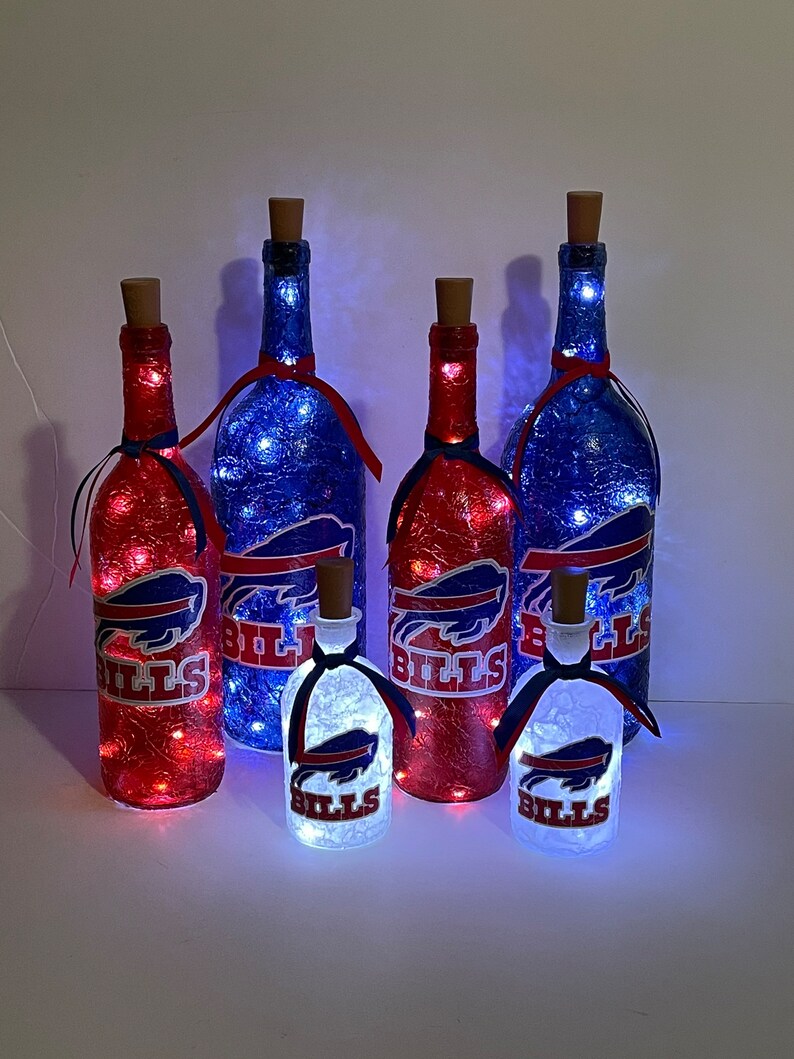 Buffalo Bills Lighted Bottles. Buffalo Bills Lighted Wine Etsy