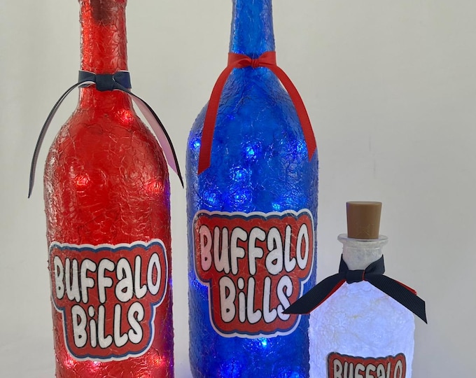 Buffalo Bills Lightup Bottles | Bills Fan Gift Lamps