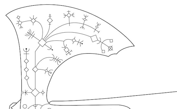 God of War Kratos' Leviathan Axe Printable Pattern - Etsy